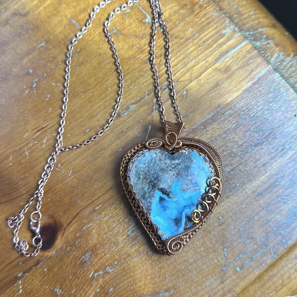 Ocean Jasper Heart Necklace